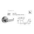 Accentra 5428LN Augusta Heavy Duty Grade 1 Cylindrical Lever Lock with Passage Function