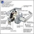 Cal-Royal Cal-Royal CSL00 Entrance/Office Lock with Clutch Grade 2, Pioneer SL Series CSL00
