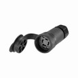Eaton L1420CWBK Arrow Hart ultra grip locking connector, #18-10 AWG, 20A, Industrial, 125/250V, Back wiring, Black, Steel, Watertight, L14-20, Three-pole, Four-wire, Santoprene thermoplastic elastomeric, 0.36 to 0.84 in, IP67