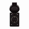 Eaton L1430RWBK Arrow Hart watertight locking receptacle, #18-10 AWG, 30A, Industrial, 125/250V, Back wiring, Black, Steel, Single, Watertight, L14-30, Three-pole, Four-wire, Thermoplastic, 0.43 to 1.15 in, IP67