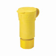 Eaton L1130CW Arrow Hart watertight locking connector, #18-10 AWG, 30A, Industrial, 250V, Back wiring, Yellow, Steel, Watertight, L11-30, Three-pole, Three-wire, Santoprene thermoplastic elastomeric, 0.43 to 1.15 in, IP67