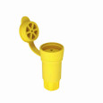 Eaton L630CW Arrow Hart watertight locking connector, #18-10 AWG, 30A, Industrial, 250V, Back wiring, Yellow, Steel, Watertight, L6-30, Two-pole, Three-wire, Santoprene thermoplastic elastomeric, 0.43 to 1.15 in, IP67