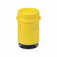 Eaton L2330CY severe duty locking connector, #18-10 AWG, 30A, Industrial, 347/600V, Back wiring, Yellow, black, Severe duty, L23-30, Four-pole, Five-wire, Santoprene thermoplastic elastomeric, 0.63 to 1.16 in