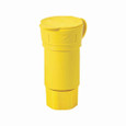 Eaton L1730CW Arrow Hart watertight locking connector, #18-10 AWG, 30A, Industrial, 600V, Back wiring, Yellow, Steel, Watertight, L17-30, Three-pole, Four-wire, Santoprene thermoplastic elastomeric, 0.43 to 1.15 in, IP67