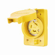 Eaton L530RW Arrow Hart watertight locking receptacle, #18-10 AWG, 30A, Industrial, 125V, Back wiring, Yellow, Steel, Single, Watertight, L5-30, Two-pole, Three-wire, Thermoplastic, 0.43 to 1.15 in, IP67