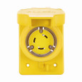 Eaton L530RWBK Arrow Hart watertight locking receptacle, #18-10 AWG, 30A, Industrial, 125V, Back wiring, Black, Steel, Single, Watertight, L5-30, Two-pole, Three-wire, Thermoplastic, 0.43 to 1.15 in, IP67