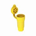 Eaton L1530CW Arrow Hart watertight locking connector, #18-10 AWG, 30A, Industrial, 250V, Back wiring, Yellow, Steel, Watertight, L15-30, Three-pole, Four-wire, Santoprene thermoplastic elastomeric, 0.43 to 1.15 in, IP67