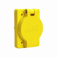Eaton L1430RW Arrow Hart watertight locking receptacle, #18-10 AWG, 30A, Industrial, 125/250V, Back wiring, Yellow, Steel, Single, Watertight, L14-30, Three-pole, Four-wire, Thermoplastic, 0.43 to 1.15 in, IP67