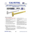 Cal-Royal F9800 Series 36" Fire Rated Push Bar Exit Device