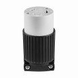 Eaton L630C Arrow Hart ultra grip locking connector, #18-10 AWG, 30A, Industrial, 250V, Back wiring, Black, white, Ultra grip, L6-30, Two-pole, Three-wire, Nylon