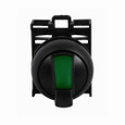 Eaton M22S-WRLK3-1-G M22 modular pushbutton, M22 Modular Selector Switch Operator, 22.5 mm, Knob, Maintained, Return from right, Illuminated, Bezel: Black, Button: Green, IP66, NEMA 4X, 13, Three-position, Light 100,000 hours, Button 100,000 Operatio