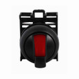 Eaton M22S-WLKV-R M22 modular pushbutton, M22 Modular Selector Switch Operator, 22.5 mm, Knob, Momentary, Illuminated, Bezel: Black, Button: Red, IP66, NEMA 4X, 13, Two-Position, V, Light 100,000 hours, Button 100,000 Operations