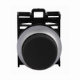 Eaton M22-DH-S M22 modular pushbutton M22 Modular Pushbutton Operator, 22.5 mm, Extended, Momentary, Non-illuminated, Bezel: Silver, Button: Black, IP67, IP69K, NEMA 4x, 13, 5,000,000 Million mechanical operations