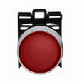 Eaton M22-DGLH-R 22.5 mm Modular Pushbutton Operator, RQM-Titan, Extended, Red Actuator, Silver bezel, Illuminated, 5,000,000 operations, Momentary, Guarded, M22 Series