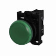 Eaton M22-L-G-230G-P M22 modular pushbutton, Complete Indicating Light, Flush, IP67, IP69K, NEMA 4X, 13, Illuminated, Green lens, 100, 000 Hours of operation, 85-264 Vac/dc