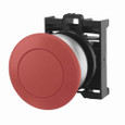 Eaton M22-DP-R M22 modular pushbutton, M22 Modular Mushroom Pushbutton Operator, 22.5 mm, Momentary, Non-illuminated, Bezel: Silver, Button: Red, IP67, IP69K, NEMA 4X, 13, 5,000,000 Million mechanical operations