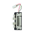 Locknetics NC450 electric strike, rear view showing wire leads and connector, 630 Satin Stainless Steel