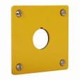 Eaton M22-EY1 M22 pushbutton mounting plate, M22 Modular Pushbutton Aluminum Flush Mounting Plate, 22.5 mm, Button: Yellow, IP66, NEMA 4X, 13