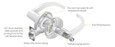 Yale Commercial Yale 5304LN Pacific Beach Grade 2 Entry Cylindrical Lever Lock YAL-PB-5304LN
