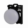 Eaton M22-L-W M22 modular pushbutton, Indicating Light Operator, Flush, IP66, NEMA 4X, 13, Rk resistance 47, Illuminated, White, 100, 000 Hours of operation