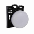 Eaton M22-L-W M22 modular pushbutton, Indicating Light Operator, Flush, IP66, NEMA 4X, 13, Rk resistance 47, Illuminated, White, 100, 000 Hours of operation