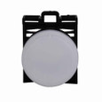 Eaton M22-L-W M22 modular pushbutton, Indicating Light Operator, Flush, IP66, NEMA 4X, 13, Rk resistance 47, Illuminated, White, 100, 000 Hours of operation