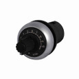 Eaton M22-R4K7 M22 Potentiometer, 22.5 mm, Knob, Bezel: Silver, Black, IP20, Quantity: 25