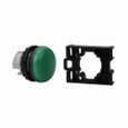 Eaton M22-L-G M22 modular pushbutton, Indicating Light Operator, Flush, IP66, NEMA 4X, 13, Rk resistance 4.7, Illuminated, Green, 100, 000 Hours of operation