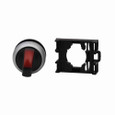 Eaton M22-WLKV-R M22 modular pushbutton, M22 Modular Selector Switch Operator, 22.5 mm, Knob, Momentary, Illuminated, Bezel: Silver, Button: Red, IP66, NEMA 4X, 13, Two-Position, V, Light 100,000 hours, Button 100,000 Operations