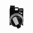 Eaton M22-WKV-K11 M22 modular pushbutton, M22 Selector Switch, Completed Device, 22.5 mm, Knob, Two-Position, V, Maintained, Non-illuminated, Bezel: Silver, Button: Black, 1NO-1NC, IP67, IP69K, NEMA 4X, 13