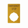 Eaton M22-XZK-GB99 M22 pushbutton legend plate, M22 Modular Pushbutton Legend Plate, Complete, 22.5 mm, Inscription: EMERGENCY-STOP/ GB99, IP66, NEMA 4X, 13
