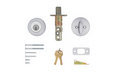 Kwikset 660 Single Cylinder Deadbolt with SmartKey Security, RCAL Latch, Dual RCS & 5303 Full Lip Strike, K3 Keyway