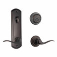 Kwikset 508TNL SMT KCDB Interconnect Key Control Deadbolt and Tustin Lever Set with Smartkey for Hallways, Passages