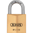 ABUS 85/30 KD Brass Padlock with Key, 13/64" Shackle diam., 1 3/16" Body Width