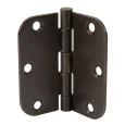 Don-Jo RPB7353558 Residential Full Mortise Hinge 3-1/2" x 3-1/2" with 5/8" Radius Corners, Steel