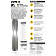 Don-Jo 85 Vertical Rod Protector, 3-1/8" x 24", Satin Stainless Steel, Universal Door Compatibility