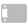 Don-Jo 9102-RC Extended Lip Strike with Radius Corner, 2-1/4" x 2", 18 Gauge