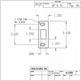 Don-Jo A-2-SDS Adjustable Strike for Deadbolt in 13 Gauge Ferrous Material, 1-1/4" x 3-3/8"