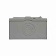 Eaton 1004455BCH meter socket, Resi type cover, 200A, Over/under, 2 inch bolt-on hub, #8-250 kcmil, 4-jaw, 1-ph, #8-250 kcmil, Horn bypass, 3-wire, Ringless, 600 Vac