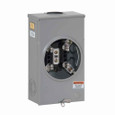 Eaton 1007665ACH meter socket, Comm, 200A, Over/under, 5x5 inch hub open, #6-350 kcmil, 7-jaw, 3-phase, #6-350 kcmil, Lever bypass, 4-wire, Ringless, 600 Vac
