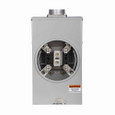 Eaton 1004709DCH meter socket, Resi type cover, 200A, Over, 2 inch bolt-on hub, #8-250 kcmil, 4-jaw, 1-ph, #8-250 kcmil, 3-wire, Ringless, 600 Vac