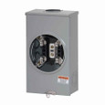 Eaton 1007665CH meter socket, 1-pos resi service, 200A, Overhead/underground, 3-5/16 inch hub open, #8-250 kcmil, 4-jaw, 1-ph, #8-250 kcmil, Horn bypass, 3-wire, Ringless, 600 Vac