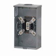 Eaton 1007665CH meter socket, 1-pos resi service, 200A, Overhead/underground, 3-5/16 inch hub open, #8-250 kcmil, 4-jaw, 1-ph, #8-250 kcmil, Horn bypass, 3-wire, Ringless, 600 Vac