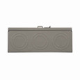 Eaton 1009760ACH meter socket, Comm, 320A, Over/under, (2) Large hub cover plates, (2) #4-350 kcmil, 4-jaw, 1-ph, (2) #4-350 kcmil, Lever bypass, 3-wire, Ringless, 600 Vac