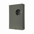 Eaton 1006344ACH meter socket, Resi type cover, 320A, Over/under, 5x5 inch hub open, #6-350 kcmil, 4-jaw, 1-ph, #6-350 kcmil, Anti-inver clip factory installed, Lever bypass, Gnd conn (#14-#2 Cu), Triplex, 3-wire, Ringless, 600 Vac