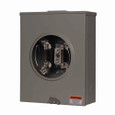 Eaton 1004710ECH meter socket, Resi type cover, 200A, Over/under, 3-5/16 inch hub cover plate, #8-250 kcmil, 4-jaw, 1-ph, #8-250 kcmil, 3-wire, Ringless, 600 Vac