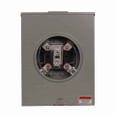 Eaton 1004710ECH meter socket, Resi type cover, 200A, Over/under, 3-5/16 inch hub cover plate, #8-250 kcmil, 4-jaw, 1-ph, #8-250 kcmil, 3-wire, Ringless, 600 Vac