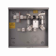 Eaton 1008827CH meter socket, 1-pos resi service, 200A, Underground, Solid top, #6-350 kcmil, 4-jaw, 1-ph, #8-350 kcmil, Horn bypass, 3-wire, Ringless, 600 Vac