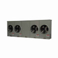 Eaton 1004428ACH meter socket, Multiple position residential, 100A, Overhead/underground, Small hub opening, #6-250 kcmil, Four-jaw, Single-phase, #8-2/0 AWG, Horn bypass, Sockets:4, Three-wire, Ring, 600V