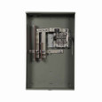 Eaton 1011619CH meter socket, Comm, 320A, Over/under, 5x5 inch hub open, 3/8 inch stud, 4-jaw, 1-ph, 3/8 inch stud, Lever bypass, 3-wire, 600 Vac
